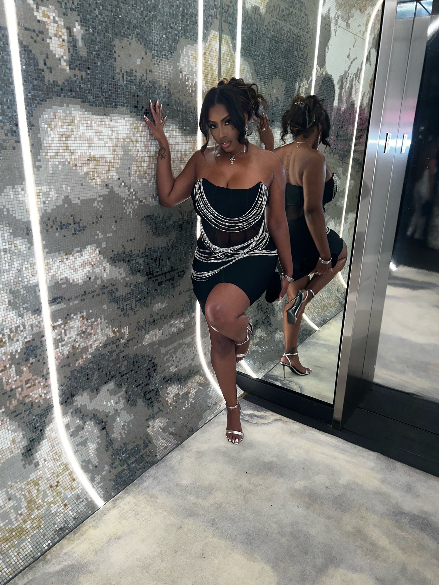 Chains & Confidence Bodycon Dress