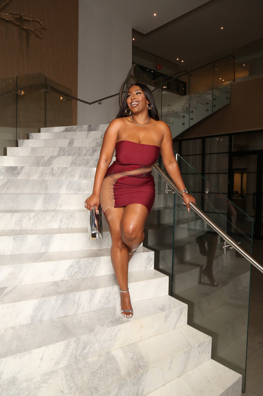 After Hours Mesh Cutout Dress