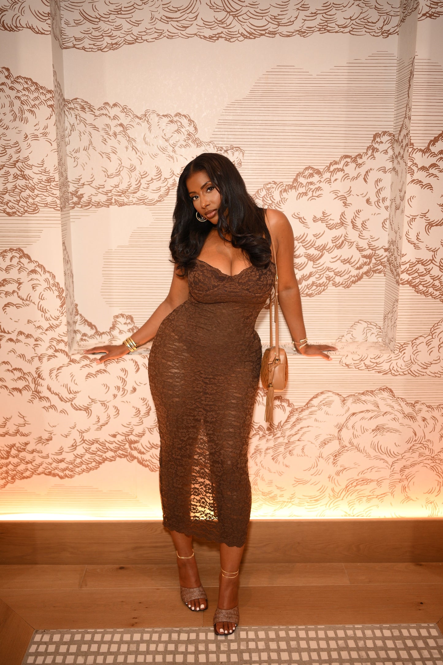 Wine & Dine Lace Midi Dress